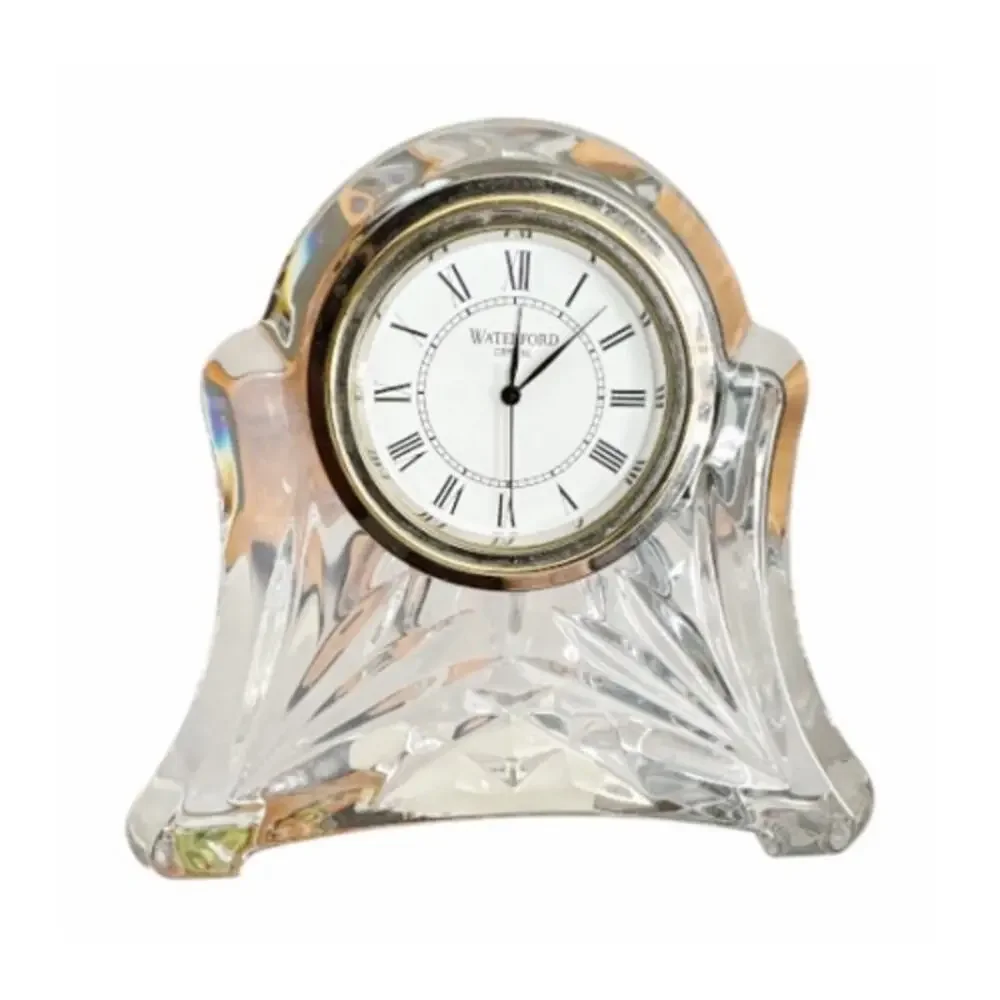 Waterford Abbey Crystal Small Quartz Desk Battery Clock